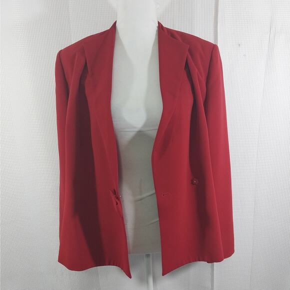 JONES WEAR! ROUGE RED BOW DETAILED WAIST ADORABLE JACKET, BLAZER! SZ 14 - Picture 3 of 11
